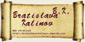 Bratislava Kalinov vizit kartica